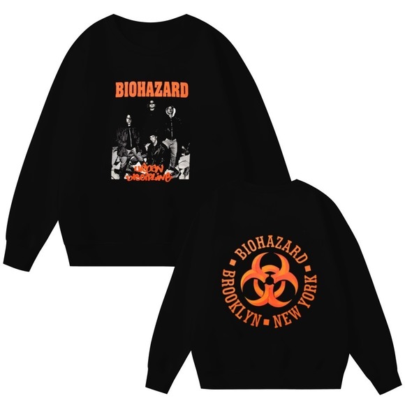1992 Biohazard Urban Discipline 2 Sided Sweatshirts - Picture 1 of 4